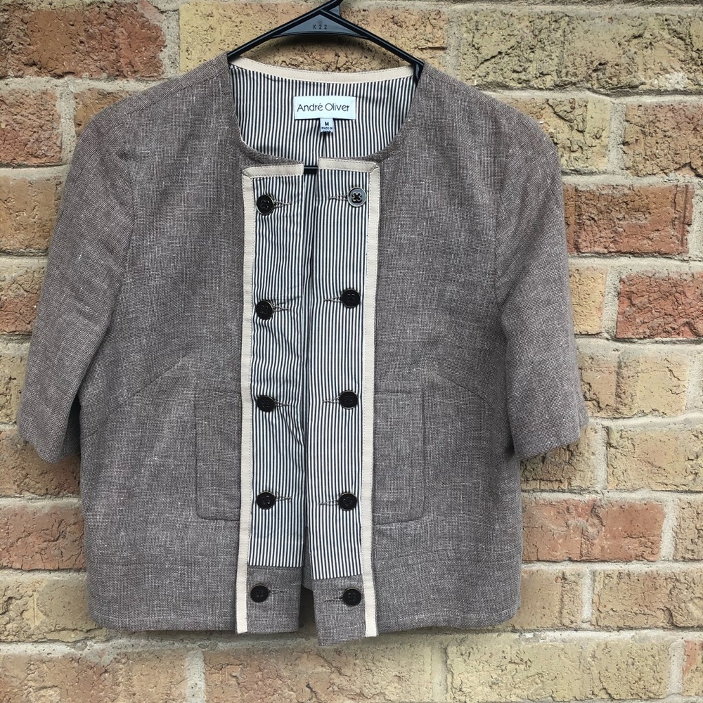 Andre Oliver - Linen Short Sleeved Blazer
